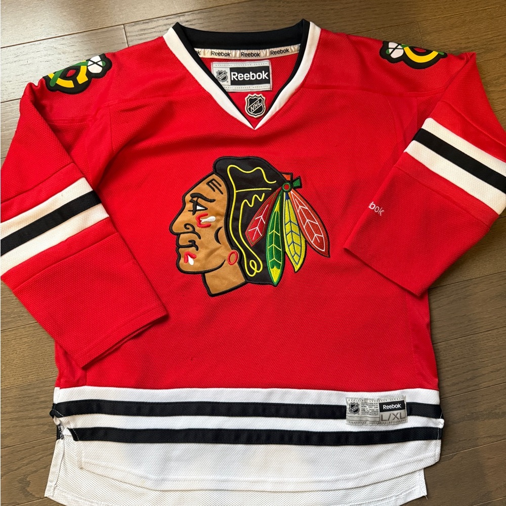 Reebok Red and Black Hockey Jersey